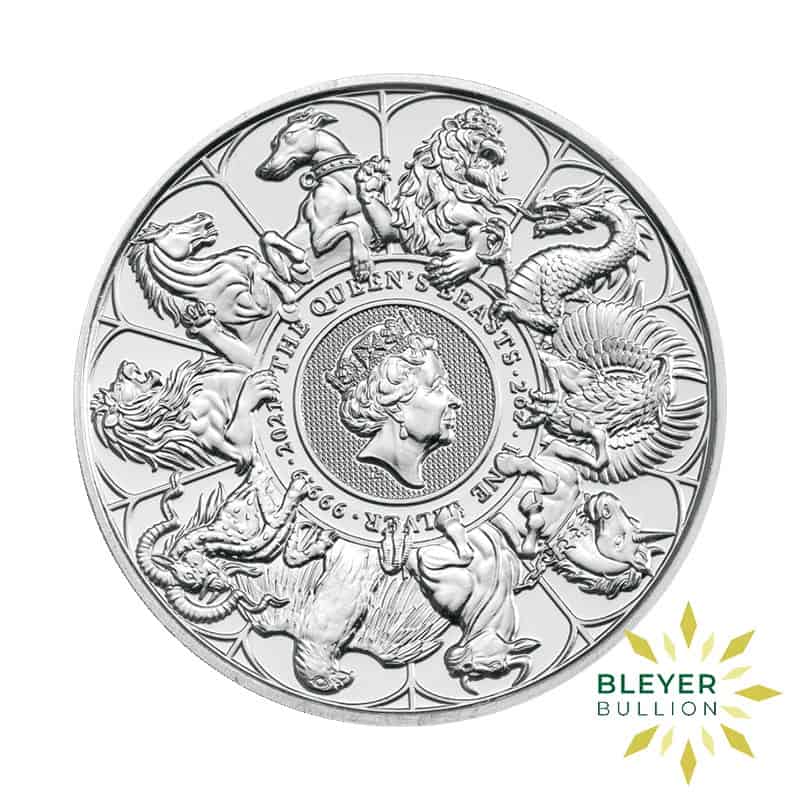 2oz Silver Queen's Beasts Completer Coin, 2021 (Margin Scheme)