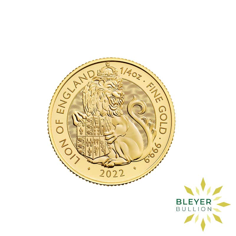 1/4oz Gold UK Tudor Beasts Lion of England Coin, 2022