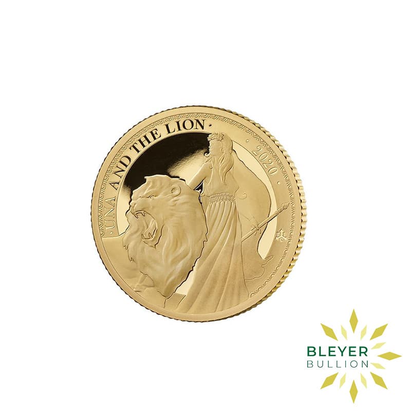 Proof 1/4oz Gold The East India Company Una and the Lion 2020 coin (Pre-Owned)