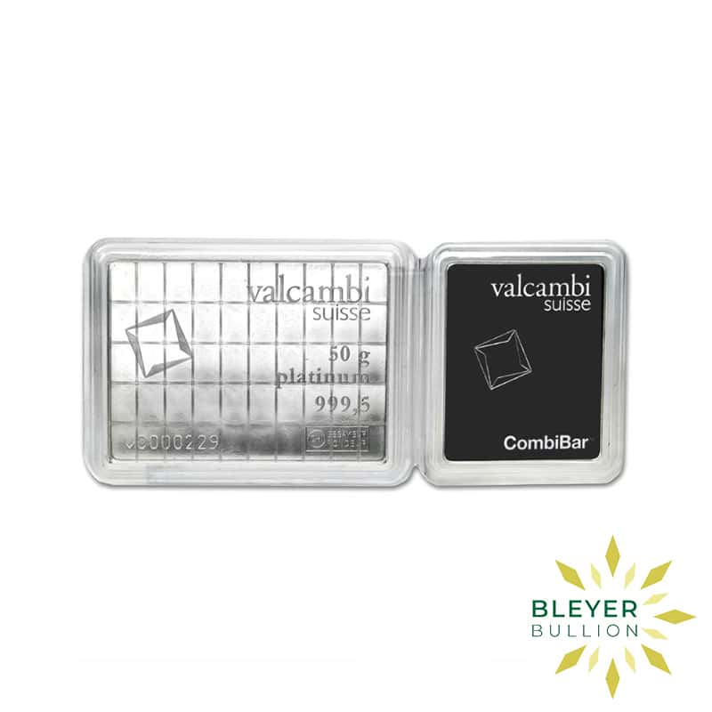 50g Platinum Valcambi Minted CombiBar