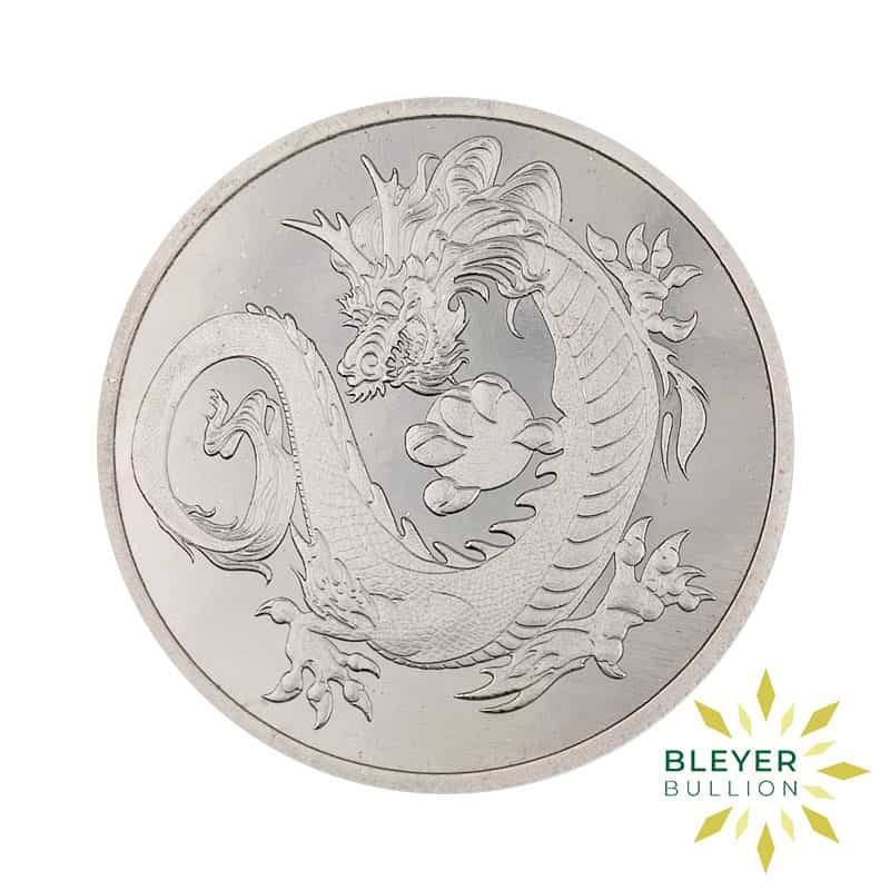 1oz Rhodium Tuvalu South Sea Dragon Coin, 2018 (Margin Scheme)