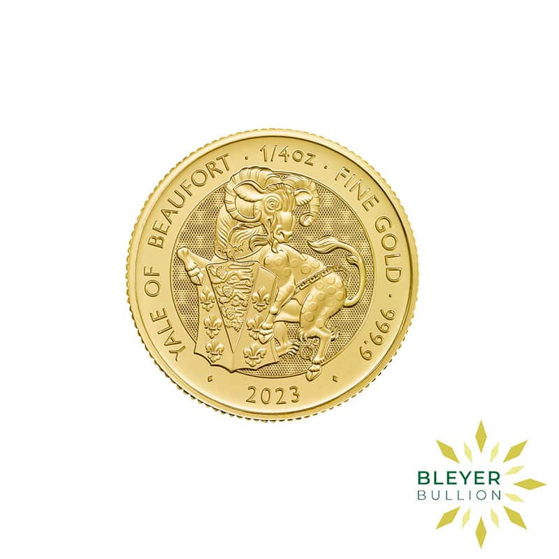 1/4oz Gold Tudor Beasts Yale of Beaufort Coin, 2023