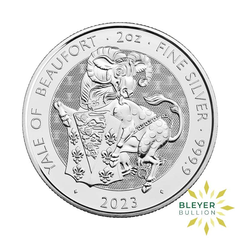 2oz Silver Tudor Beasts Yale of Beaufort Coin, 2023