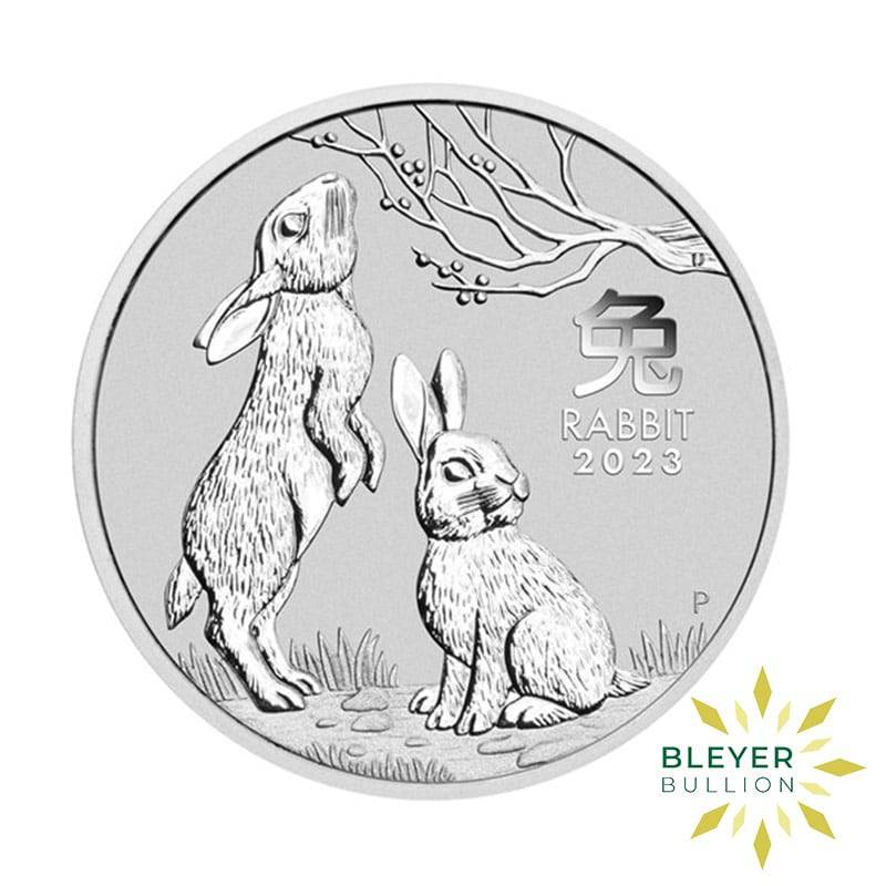 1oz Silver Australian Lunar Rabbit Coin, 2023