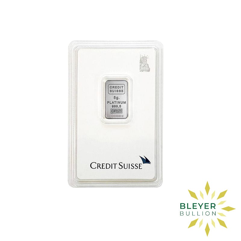 5g Platinum Credit Suisse Liberty Mini Gram Minted Bar (Pre-owned)