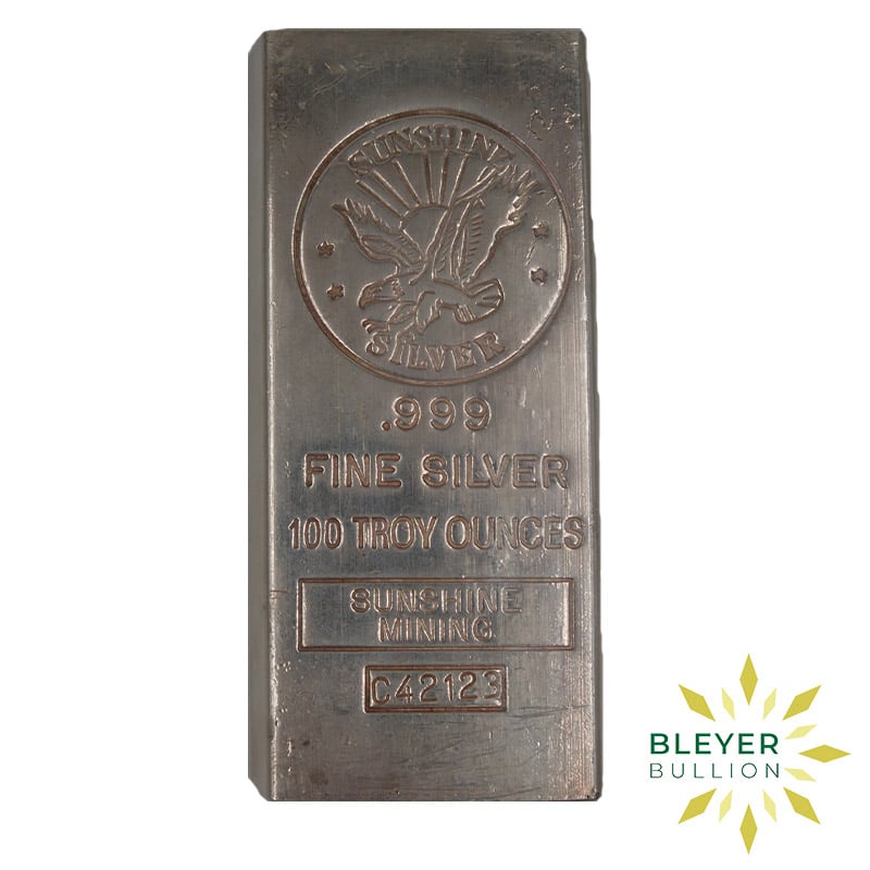 100oz Silver Sunshine Minting Bar (Margin Scheme)