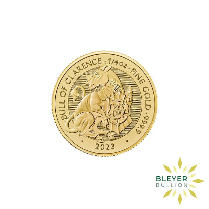 1/4oz Gold UK Tudor Beasts Bull of Clarence Coin, 2023