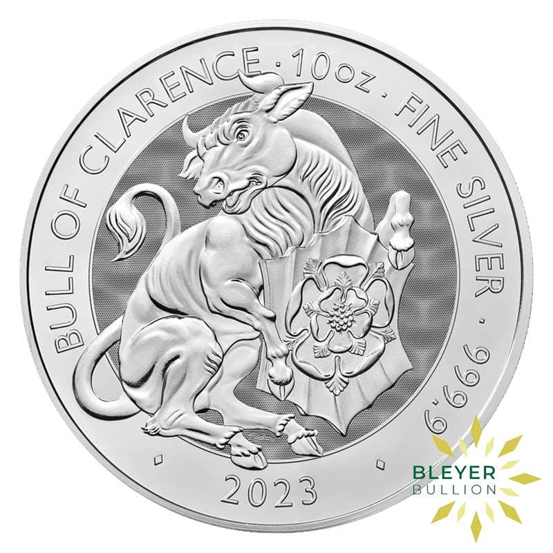 10oz Silver Tudor Beasts Bull of Clarence Coin, 2023