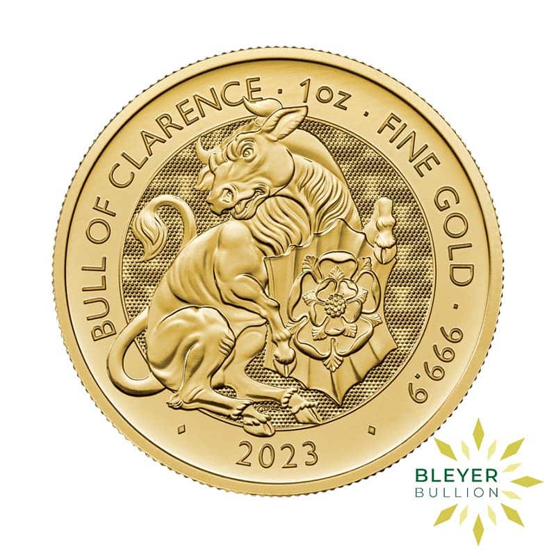 1oz Gold Tudor Beasts Bull of Clarence Coin, 2023