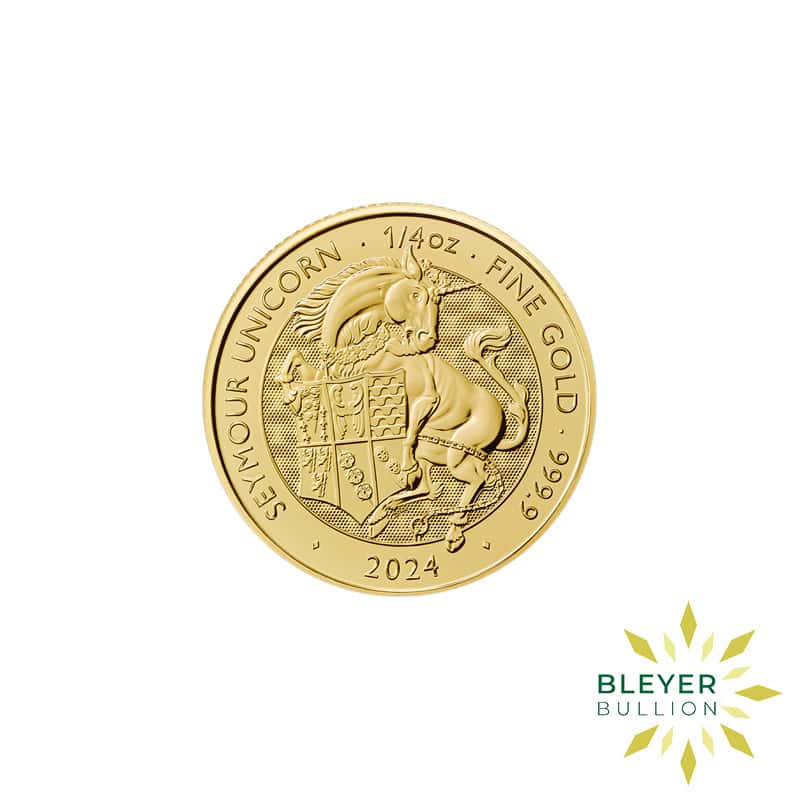 1/4oz Gold Tudor Beasts Seymour Unicorn Coin, 2024