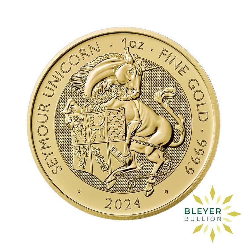 1oz Gold Tudor Beasts Seymour Unicorn Coin, 2024