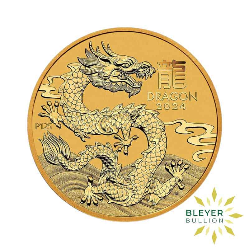 1oz Gold Australian Lunar Dragon Coin, 2024