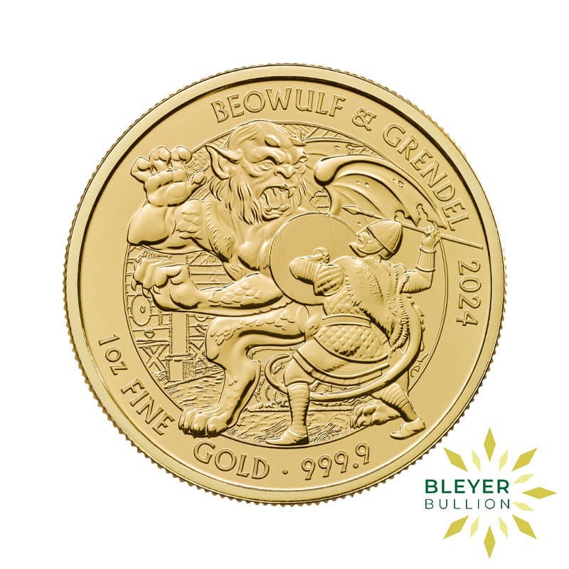 1oz Gold Beowulf & Grendel Coin, 2024 (Pre-Owned)