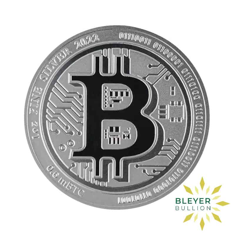 1oz Silver Bitcoin Coin, 2022