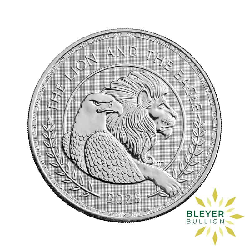 1oz Silver Lion and Eagle Coin, 2025