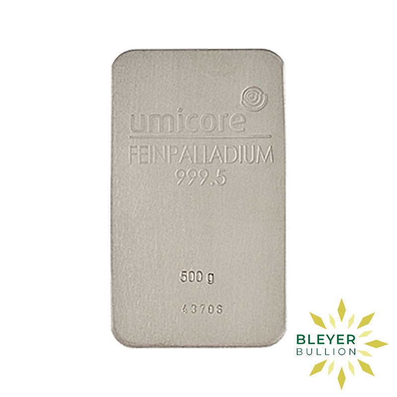 500g Palladium Umicore Minted Bar (Margin Scheme)
