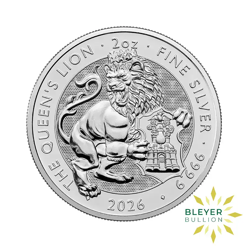 2oz Silver Tudor Beasts Queen's Lion Coin, 2026