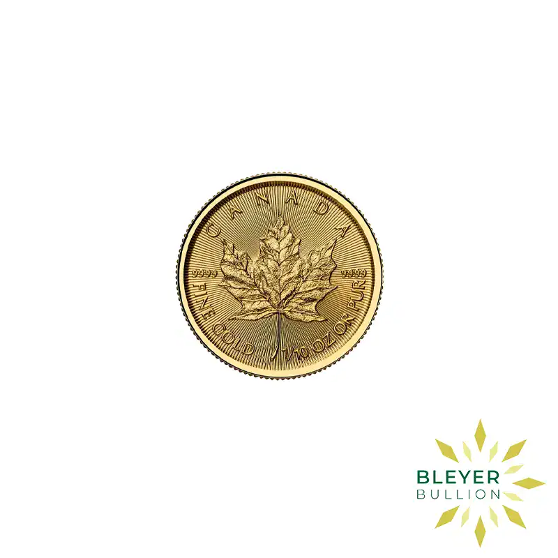 1/10oz Gold Canadian Maple Leaf Coin, Mixed Years (Pre-owned)