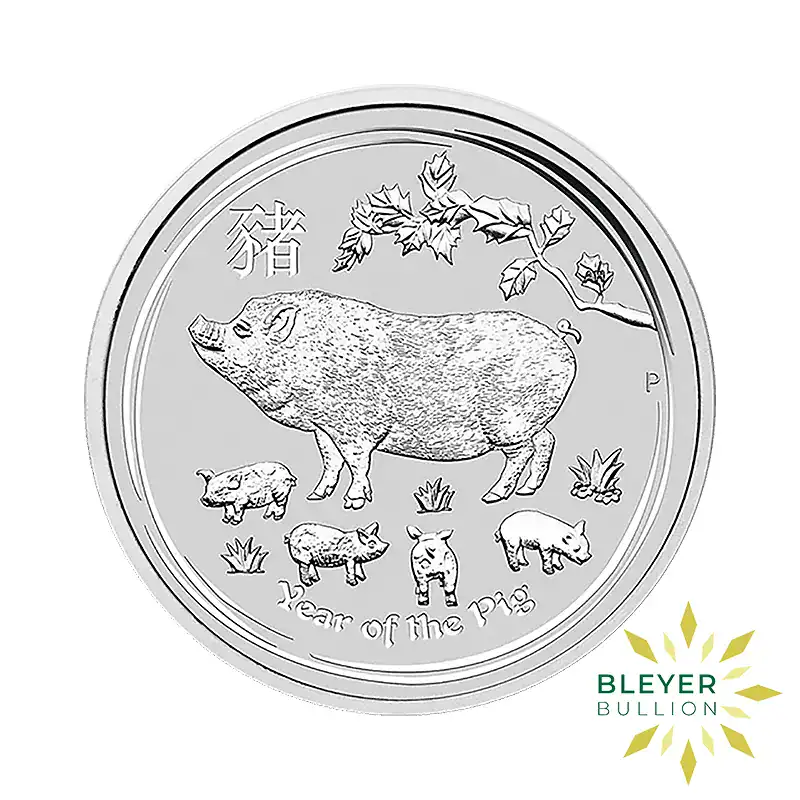 1oz Silver Australian Lunar Pig Coin, 2019 (Margin Scheme)