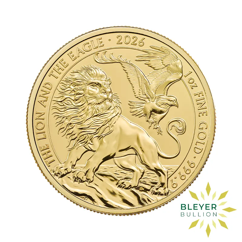 1oz Gold Lion and Eagle Coin, 2024