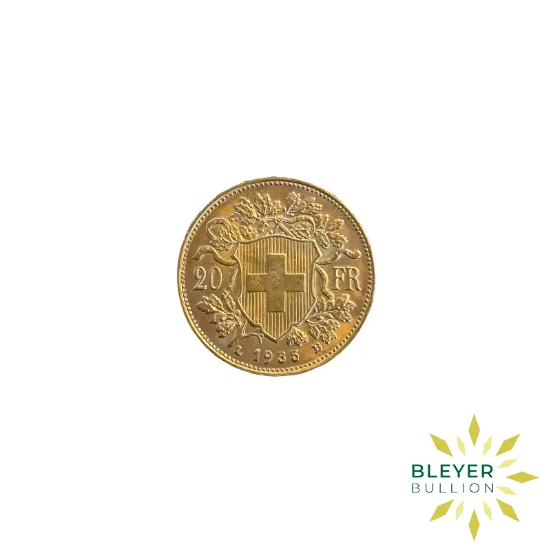 Swiss 20 Franc Gold Coin (Helvetia / Vreneli) (Pre-Owned)