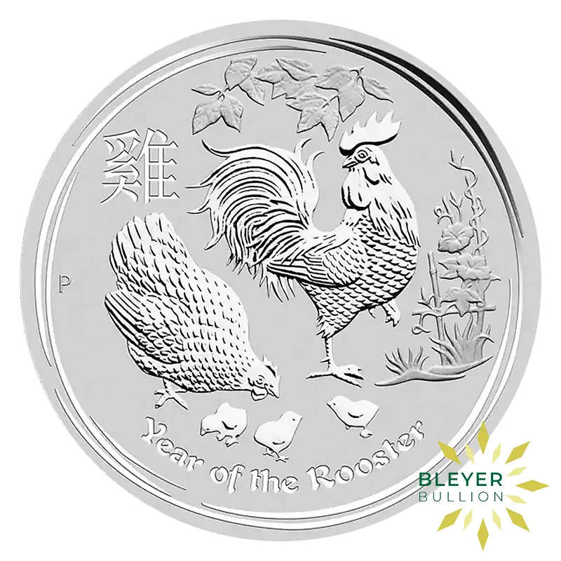 1kg Silver Australian Lunar Rooster Coin, 2017 (Margin Scheme)